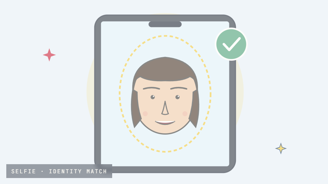 Illustration of a selfie being taken for identity verification